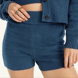 ⚓️J.Crew Cotton Boucle Mini Sweater Shorts in Deep Midnight XS